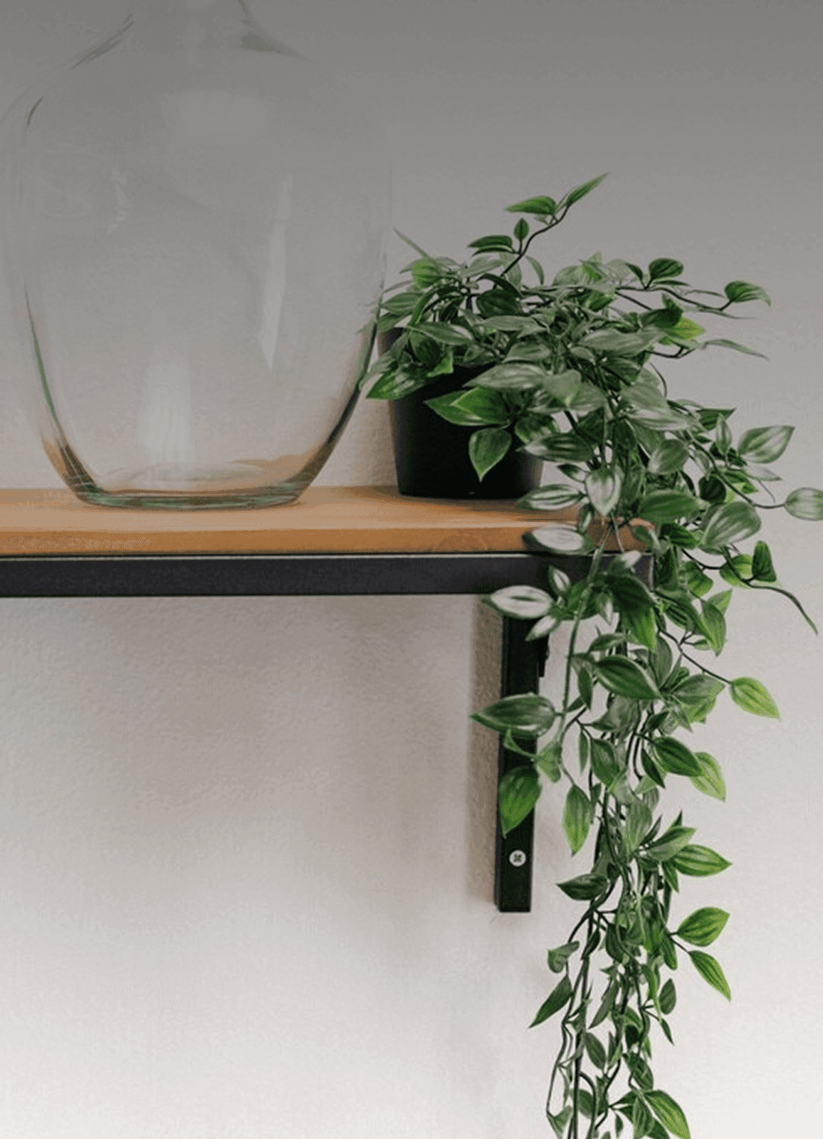 hanging shelves, paintings, mirrors